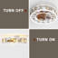 Ventilateur de plafond en cage avec lumières, télécommande, ventilateurs de plafond modernes semi-encastrés, pales réversibles à 6 vitesses, 4 ampoules à DEL incluses (blanc)