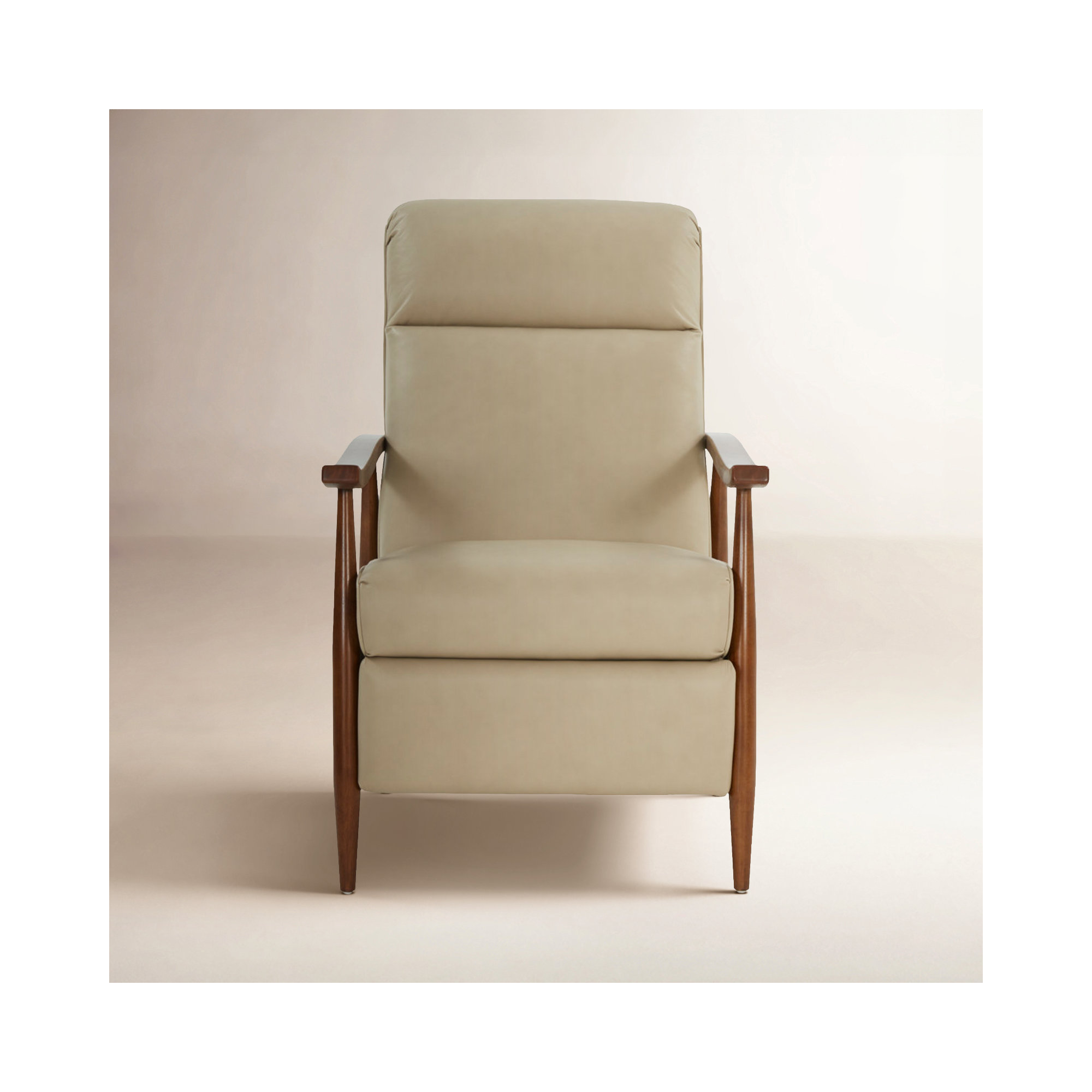  30" Wide Leather Recliner, Shoreham Cream Top Grain Leather