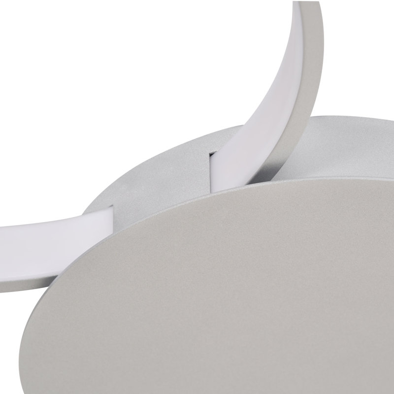 Capella 43" Integrated LED Ceiling Lighting Modern Multi-Ring Semi Flush, Aluminium