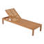 Chaise longue d'extérieur en bois d'eucalyptus massif