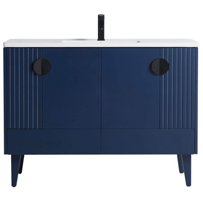 Saimah 48'' Single Bathroom Vanity with Ceramic Top