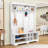 Modern Hall Tree with Bench, Hooks and Storage Compartments-1910706438