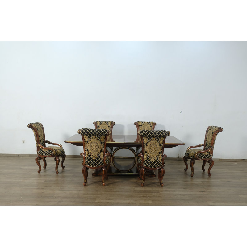 11 - Piece Raffaello Dining Set, Black/Gold