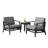 Polett Teak Outdoor Two-person Patio Set With Cushions And Side Table-140090767-140090760