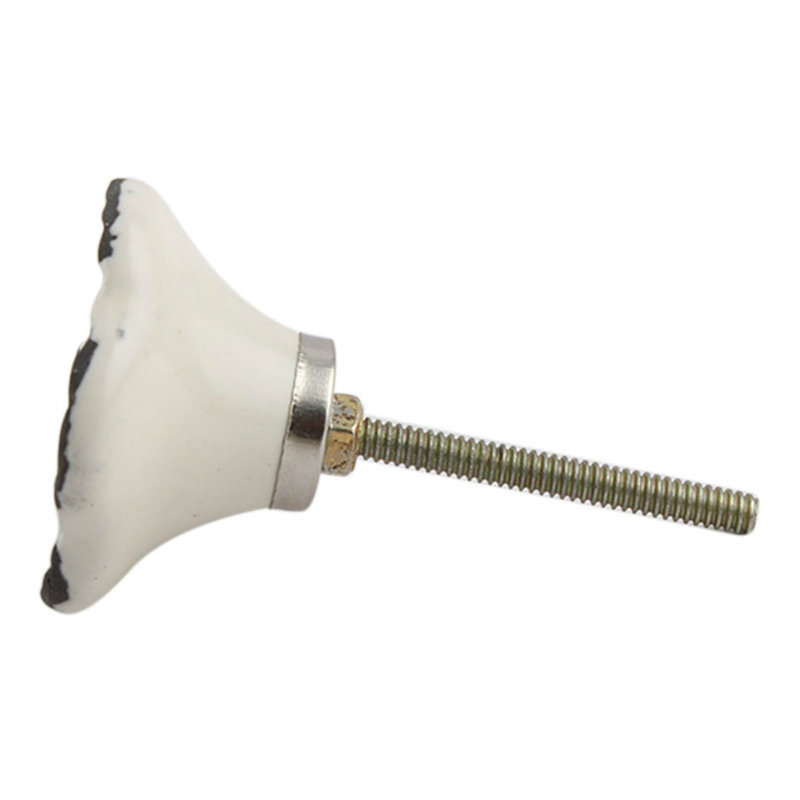 Novelty Knob, White/Black