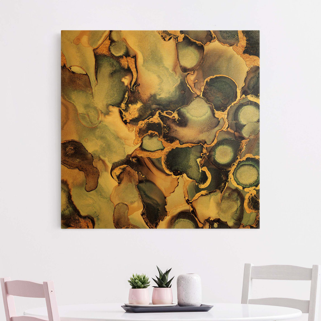 Leinwandbild Marmor Mit Gold von Elisabeth Fredriksson