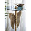 Table d'appoint 15,5 x 15,5 x 24 po avec aile d'ange dorée