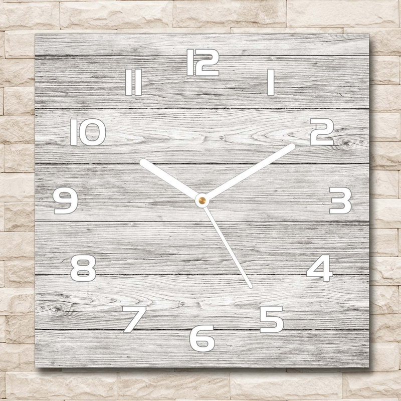 Hellene Glass Wall Clock, White