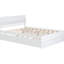 Structure de lit double avec lit gigogne simple et 2 tiroirs pour un rangement supplémentaire dans un espace élégant blanc brillant-798233843
