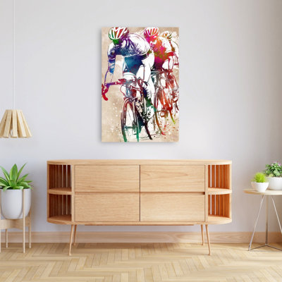 «Vibrant Cycling Race», art mural contemporain