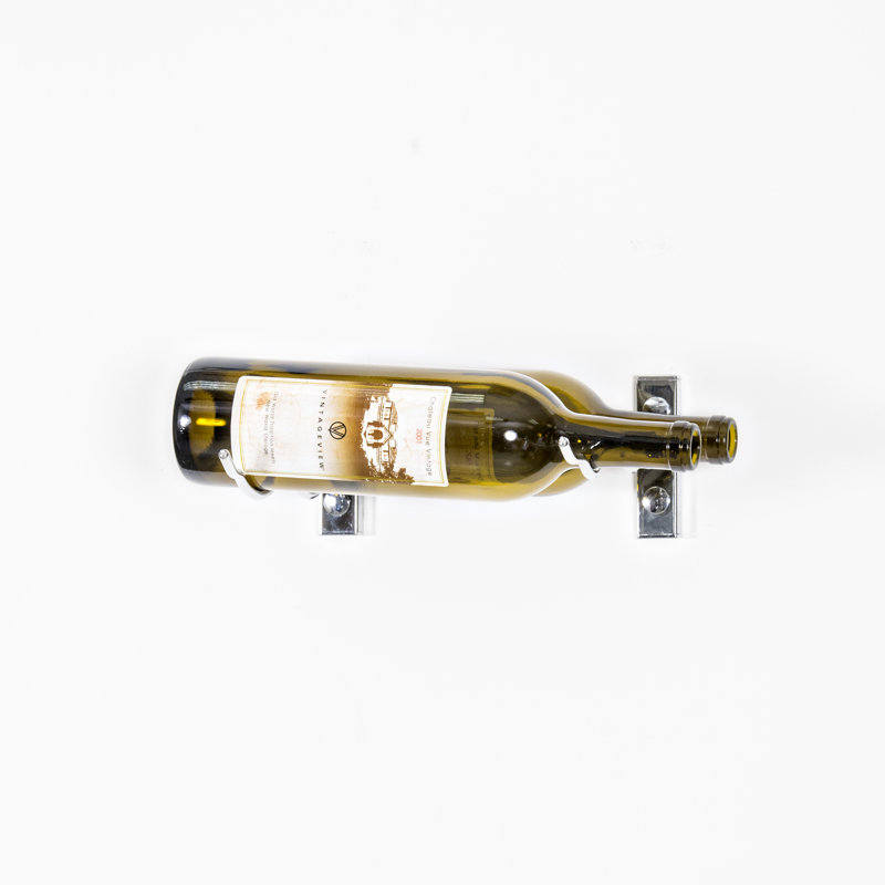 Support à vin mural pour 2 bouteilles Arzo, Chrome luxueux