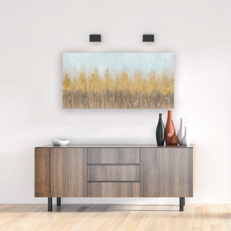 Peinture sur toile tendue, H 27,5 po x l 55 po x P 1,5 po