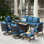 Ensemble de conversation pour patio à 9 places Tapasi avec chaises longues pivotantes et table de foyer optionnelle