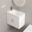 Meuble-lavabo mural flottant avec lavabo et tiroir