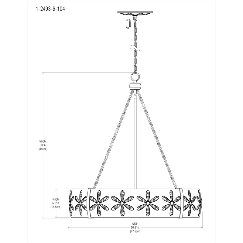 Venice 6-Light Chandelier in Metropolis Black and Gold by Breegan Jane