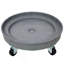 Chariot à tambour en plastique robuste 30 gallons et 55 gallons - Chariot tambour en plastique durable 900 lb Capacité - Chariot de baril avec 5 roulettes pivotantes, ensemble de 2 pièces