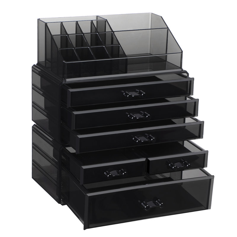 23.8x15.3x29.6cm Plastic Makeup Organiser