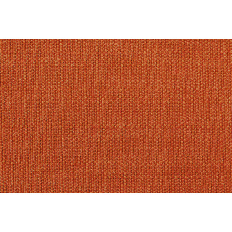 Chaise rembourrée en tissu orange avec structure en bois massif pour l'espace de vie principal