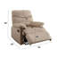 Fauteuil inclinable beige en tissu tissé