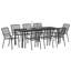 Garden Dining Set Anthracite Powder-Coated Steel Outdoor Porch Terrace