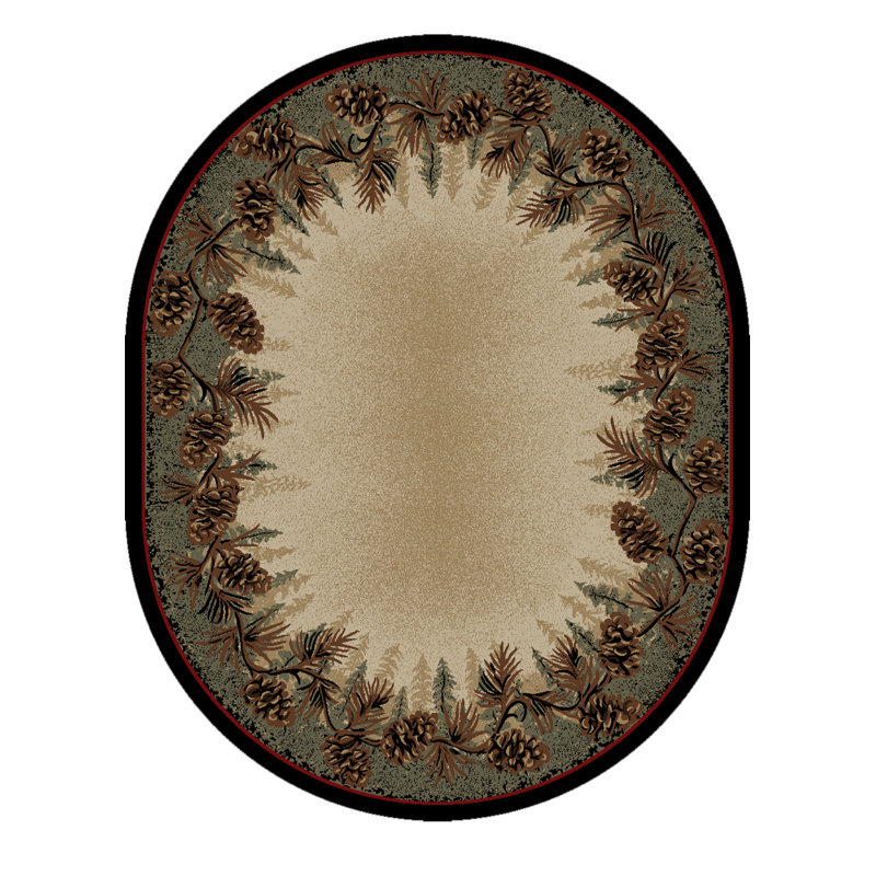 Seagle Floral Indoor Rug, Oval 7'10" x 9'10"