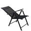 Fauteuil de patio inclinable 40 po en acier et en filet noir
