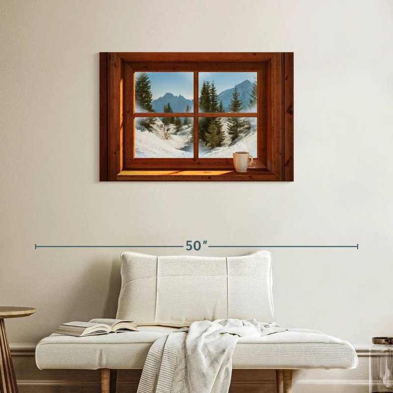 Lilie Winter Window View, 24" H x 36" W