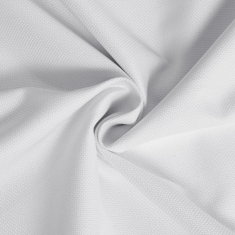 Solid Performance Linen Thermal Blackout Curtains  for Bedroom & Living Room Curtains Single Panel Grommet / Eyelet, White