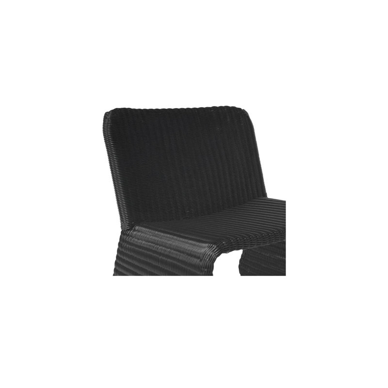 Ella Outdoor Accent Chair Charcoal, Black