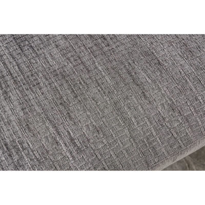 Carré gris contemporain avec mousse à mémoire de forme, conception modulaire et pieds fuselés, l 43 po x l 21 po, H 21 po, en chenille de bois massif avec revêtement de couleur