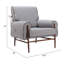 Fauteuil rembourré 34 po gris et brun