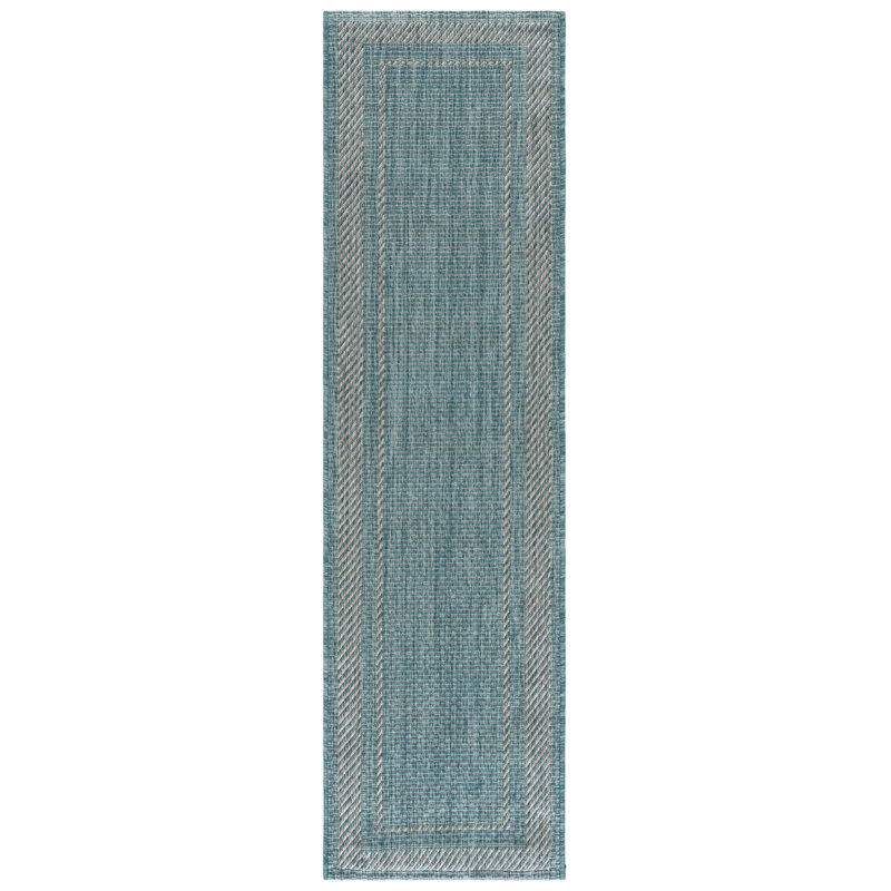 Courtyard Power Loom Performance No Pattern Indoor Rug, 6'-7" x 6'-7" Square