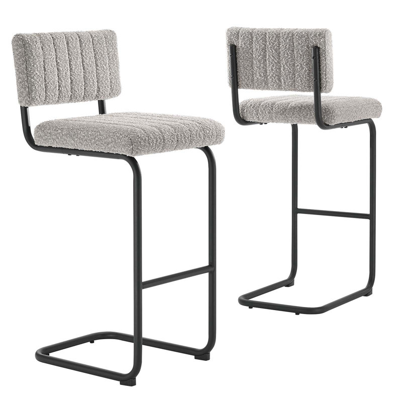 Modway Parity Vegan Leather Counter Stools, Taupe, Bar Stool (30.5" Seat Height)