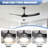 52 Inch Modern Black Ceiling Fan With 18W LED Light And Remote Control 3 ABS Blades DC Motor For Bedroom Living Roon