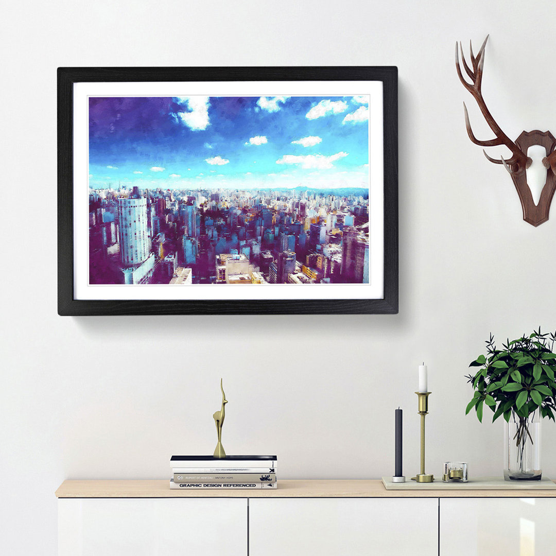 Sao Paulo Brazil Skyline - Picture Frame Painting Print