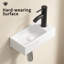 Lavabo compact en céramique de style moderne parfait pour les petites salles de bain et les vestiaires