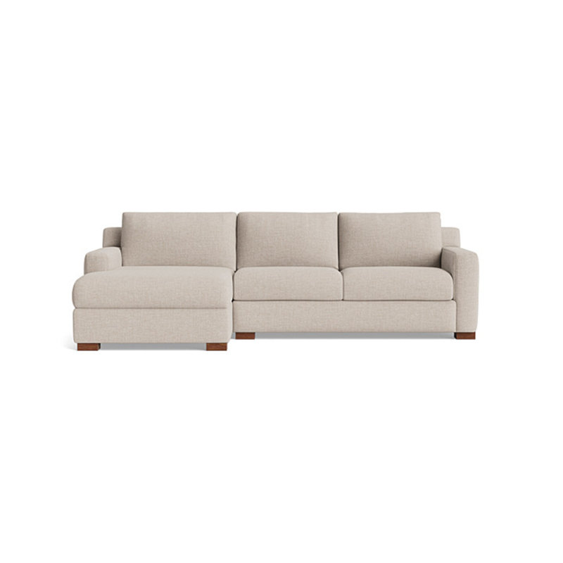 Catalina Chaise Sectional, Performance Weave - Natural, Left Hand Facing
