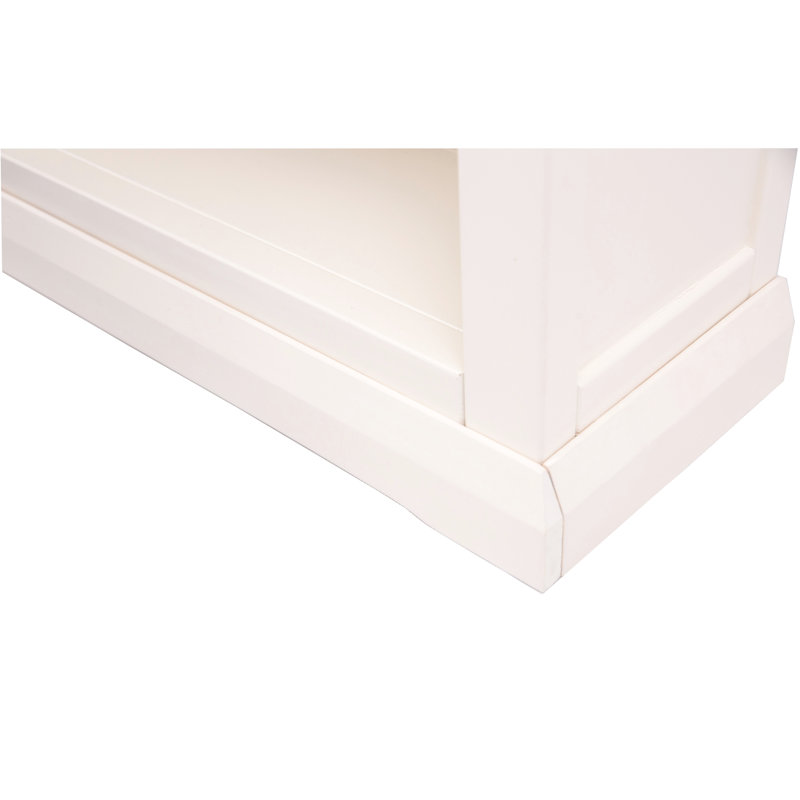 Ireland 90cm H x 70cm W Standard Bookcase, White, (3 Shelves) H90 x W70 x D25cm