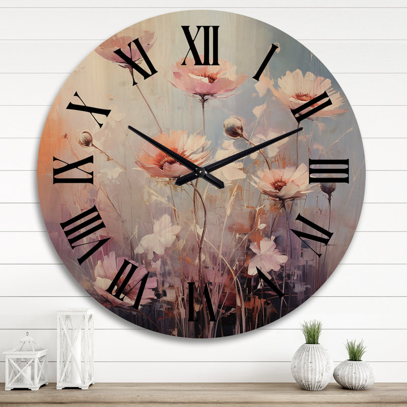 Horloge murale en bois massif Rabess, Très grand