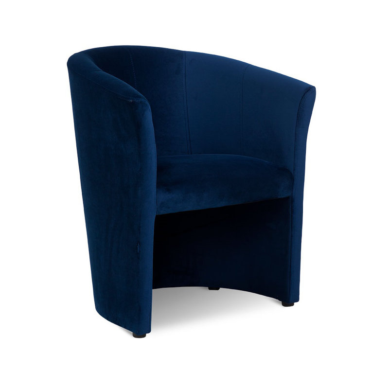 Oakengates Velvet Armchair, Navy Blue