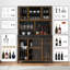 Armoire-bar 69,6 po de hauteur, support à vin pour 6 bouteilles et 12 fentes pour verres à pied 69,6 po-1422667963