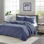 Ensemble de courtepointe 3 pièces bleu marine double / grand-119922098-119922109
