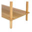 Table basse moderne à 2 niveaux pour meubles de salon, table centrale rectangulaire avec tablette de rangement ouverte, pieds arrondis en bois d'hévéa, stable et durable, assemblage facile-2096000112