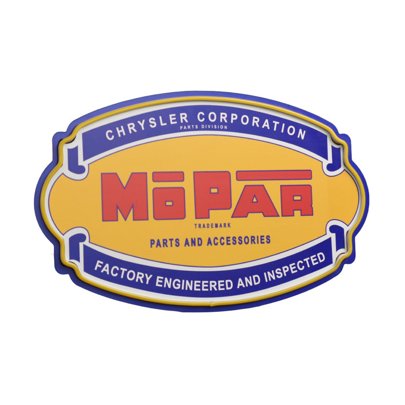 Plaque Mopar - Plaque murale à DEL - Décoration murale rétro lumineuse