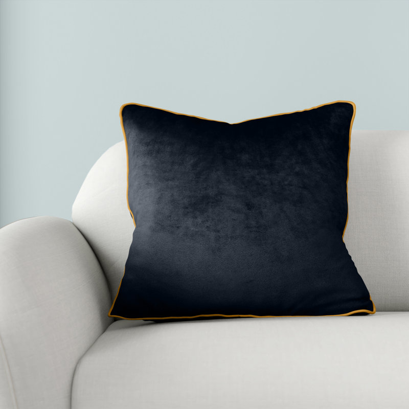 Meridian Square Throw Cushion, Black/Gold