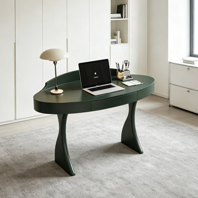 Italian-style dark green storage drawer desk