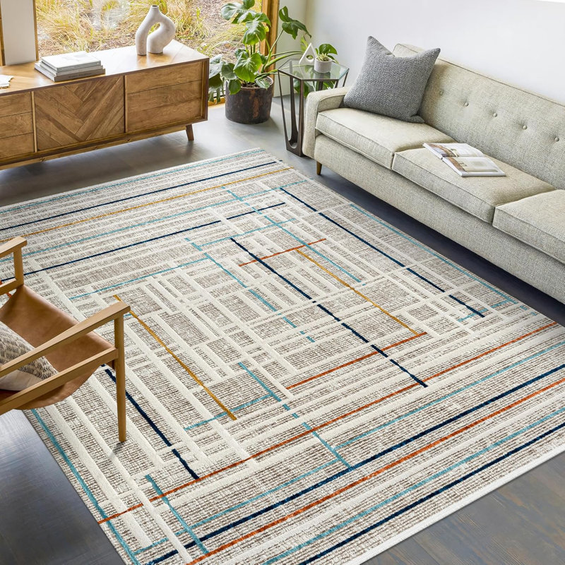 Ultra Soft Area Rugs Low Pile Rug Bedroom Carpet Non Slip Floor Mat Indoor Hallway Carpets HLOO5, Rectangle 160 x 230 cm