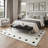 Abrahamson Nebular Modern Machine Washable Black / White Indoor Area Rug with Non-Slip Backing-129158188