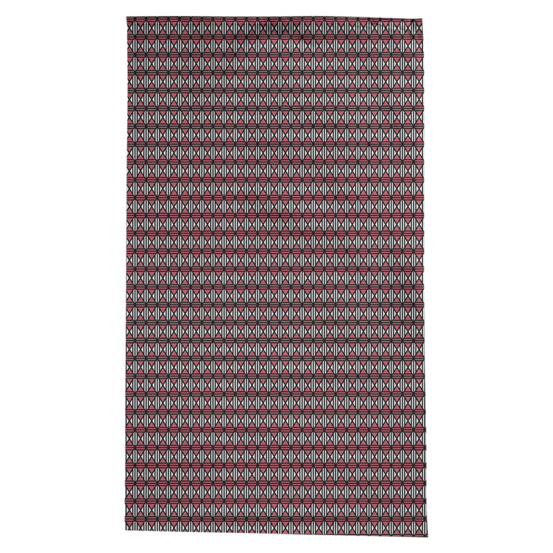 Leffel Lined Diamonds Tablecloth, Black/Red