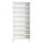 28.35" White 8-Tier Shoe Storage Cabinet With LED Light